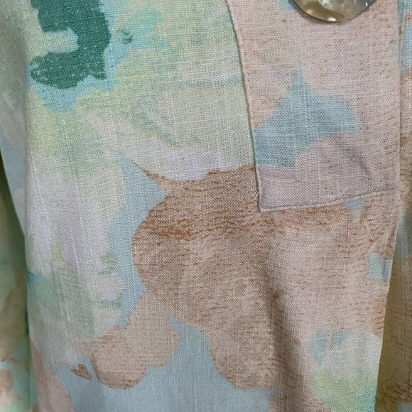 Ruby Rd. long sleeve v-neck pullover multicolored top women's size Petite large - Picture 8 of 10